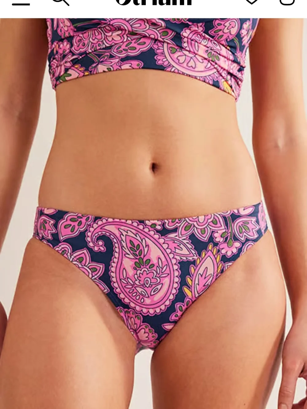 Boden Bikini Levanzo Halter Bikini Navy Paisley Terrace Size 6